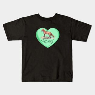 I Love Foxes Kids T-Shirt